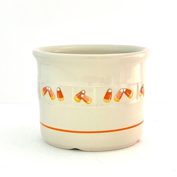 Longaberger Pottery Candy Corn retired one pint crock Halloween Fall Decor Bowl - Picture 1 of 10